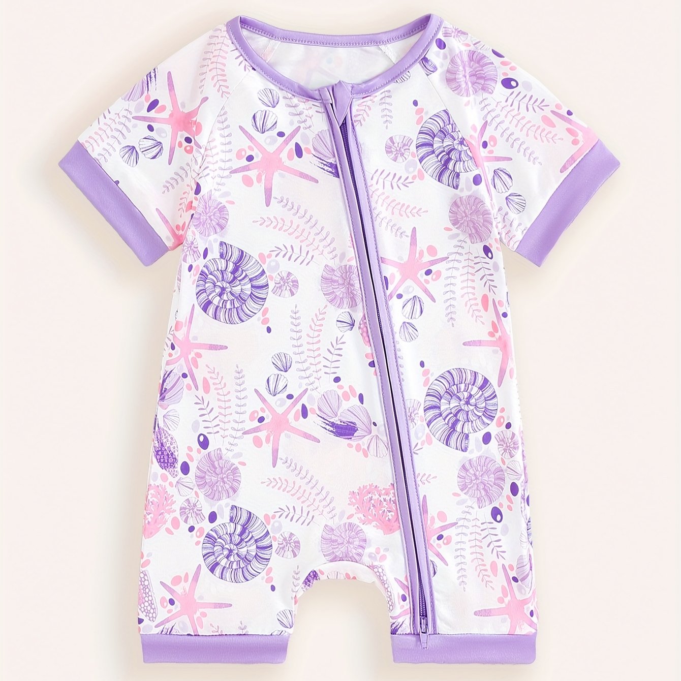 Combinaison zippée à manches courtes en forme d'étoile de mer