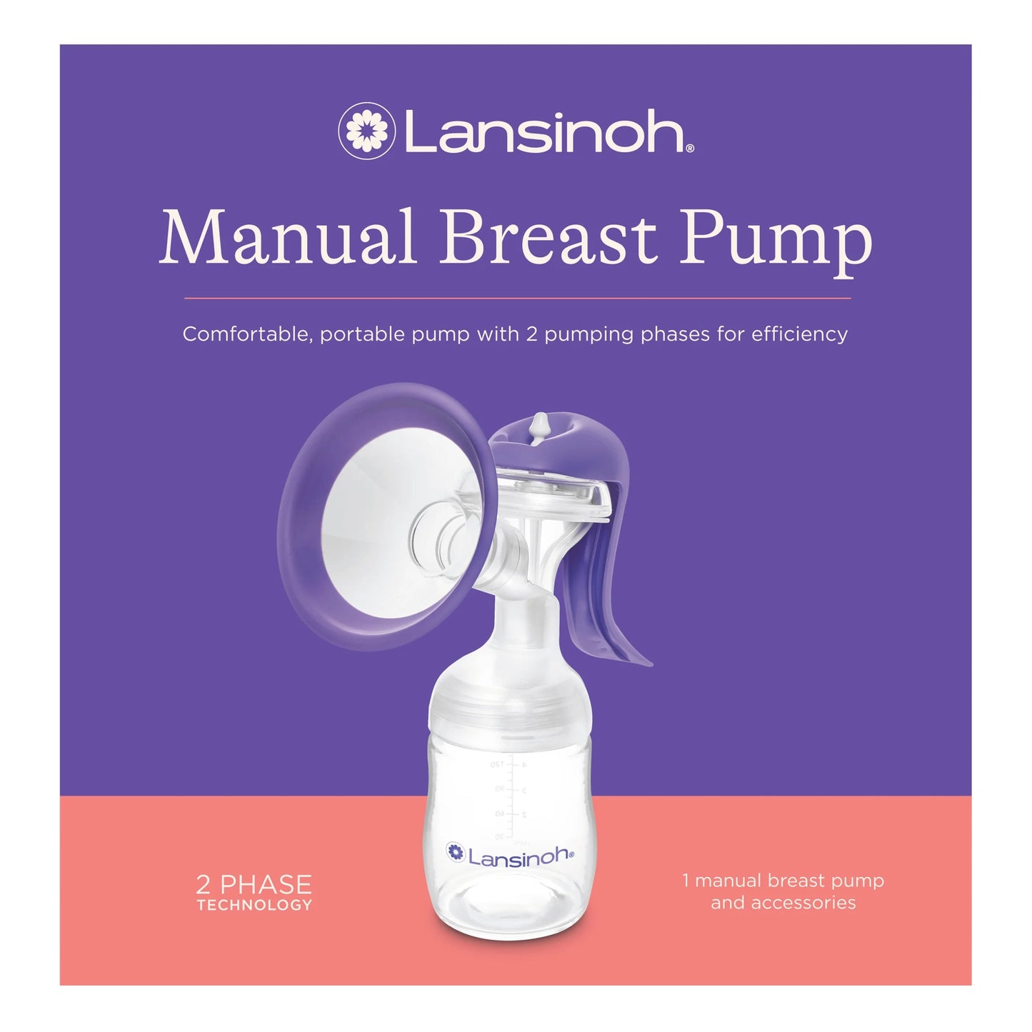 Manual Breast Pump, Hand Pump for Breastfeeding, 5 Fl Oz