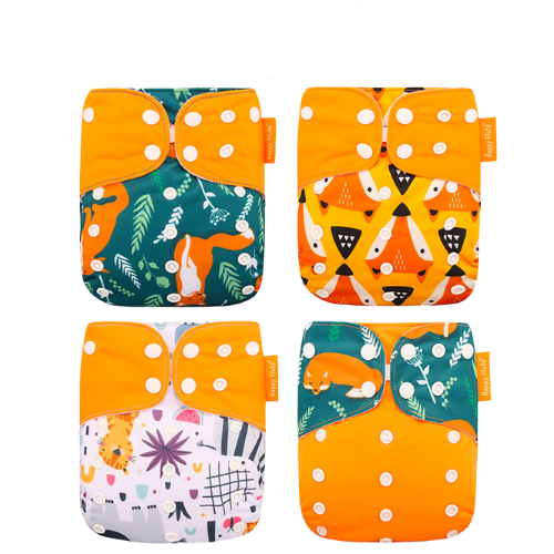 HappyFlute® 4 Pack Cloth Diaper