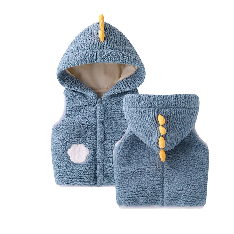 Cartoon Coats Vest with Hoodies