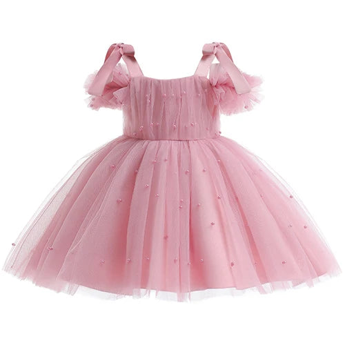 Mesh Bow Sling Baby Dress