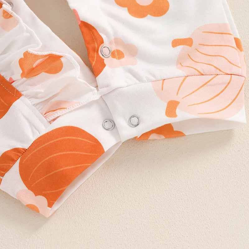 Pumpkin Long Sleeve Floral Suit