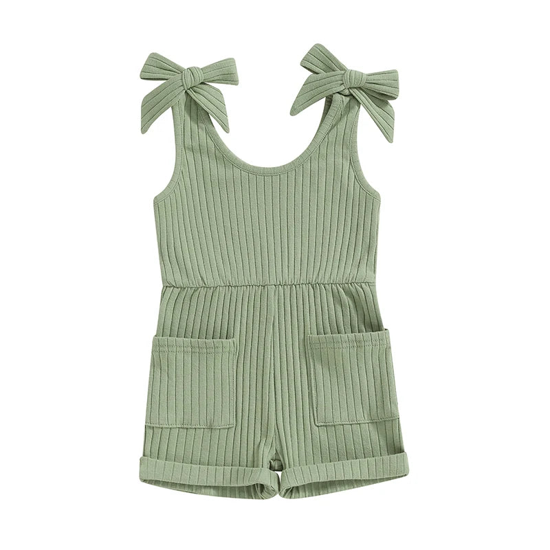 Sleeveless Ribbed Romper