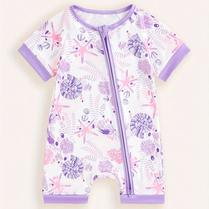 Combinaison zippée à manches courtes en forme d'étoile de mer