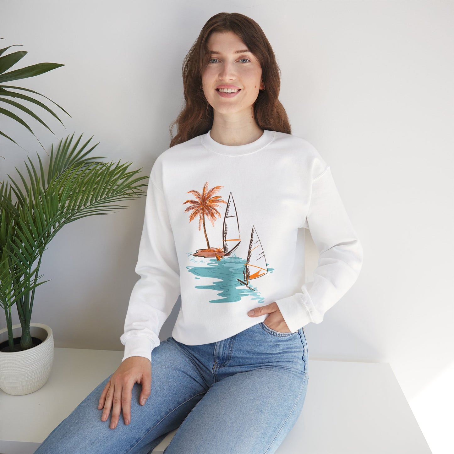 Tropical Chic Artisanal Sweatshirt