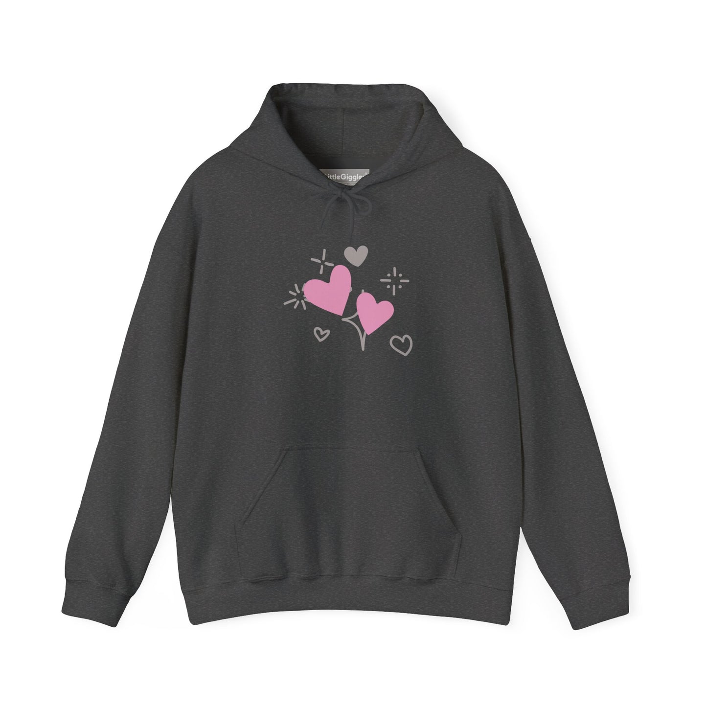 Cozy Heart-Themed Hooded Sweatshirt