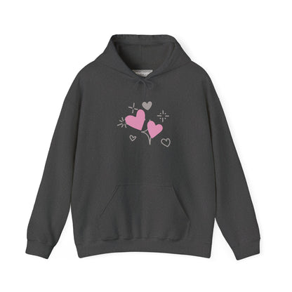 Cozy Heart-Themed Hooded Sweatshirt