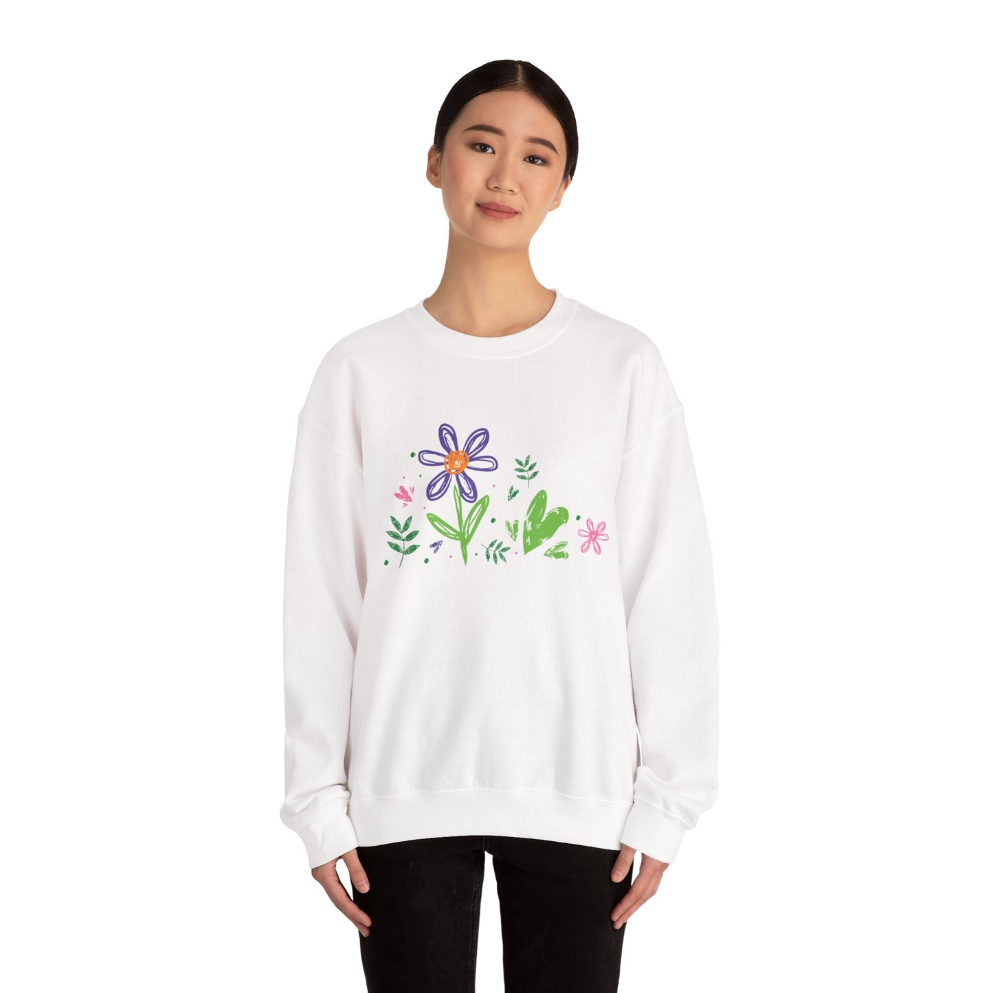 Floral Chic Artisanal Sweatshirt