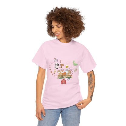 Farm Illustrations Unisex Heavy Cotton Tee
