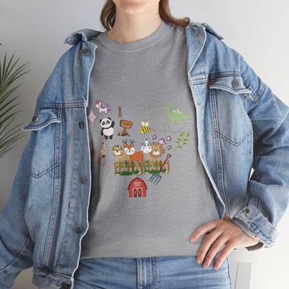 Farm Illustrations Unisex Heavy Cotton Tee