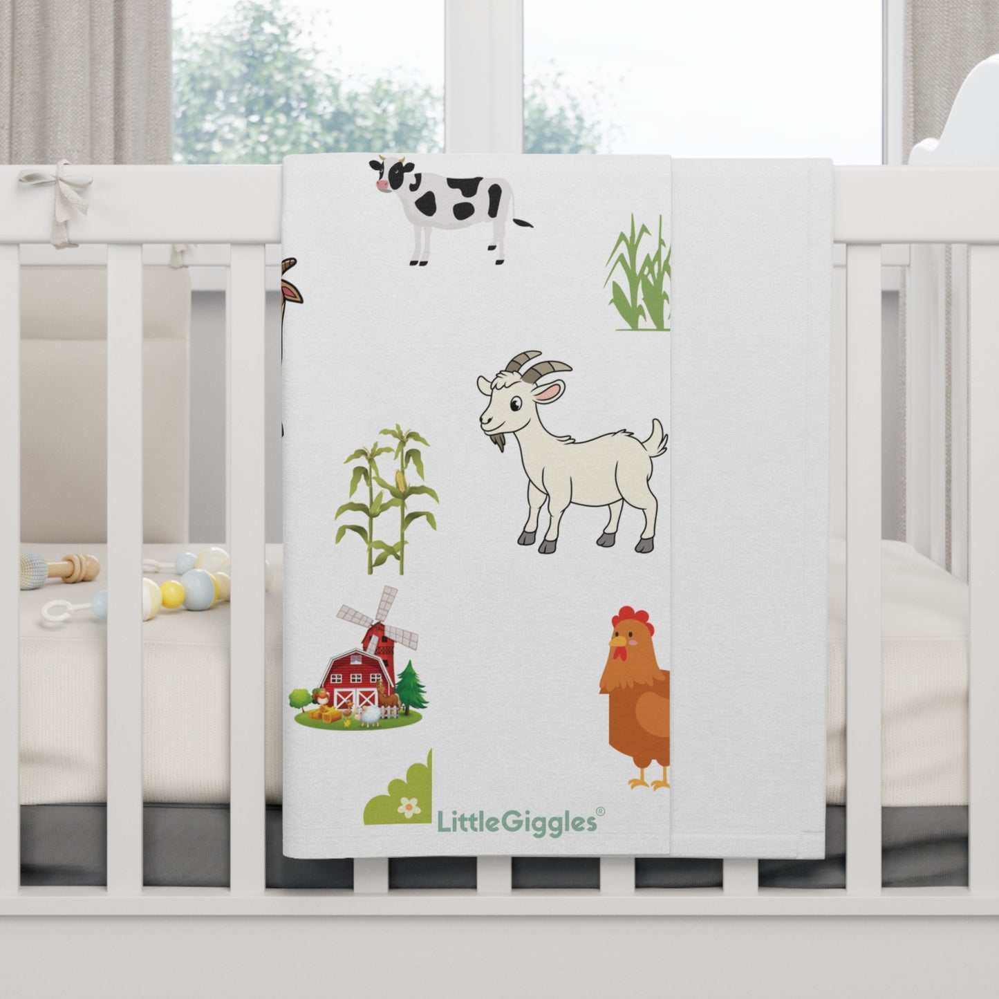 Farm Animal Baby Blanket