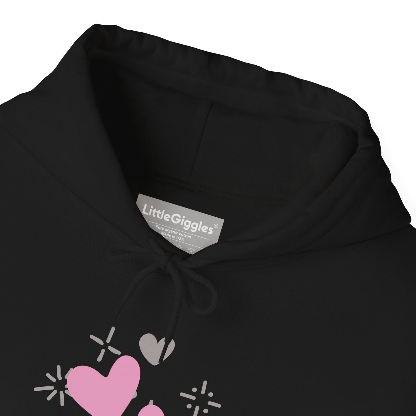 Cozy Heart-Themed Hooded Sweatshirt