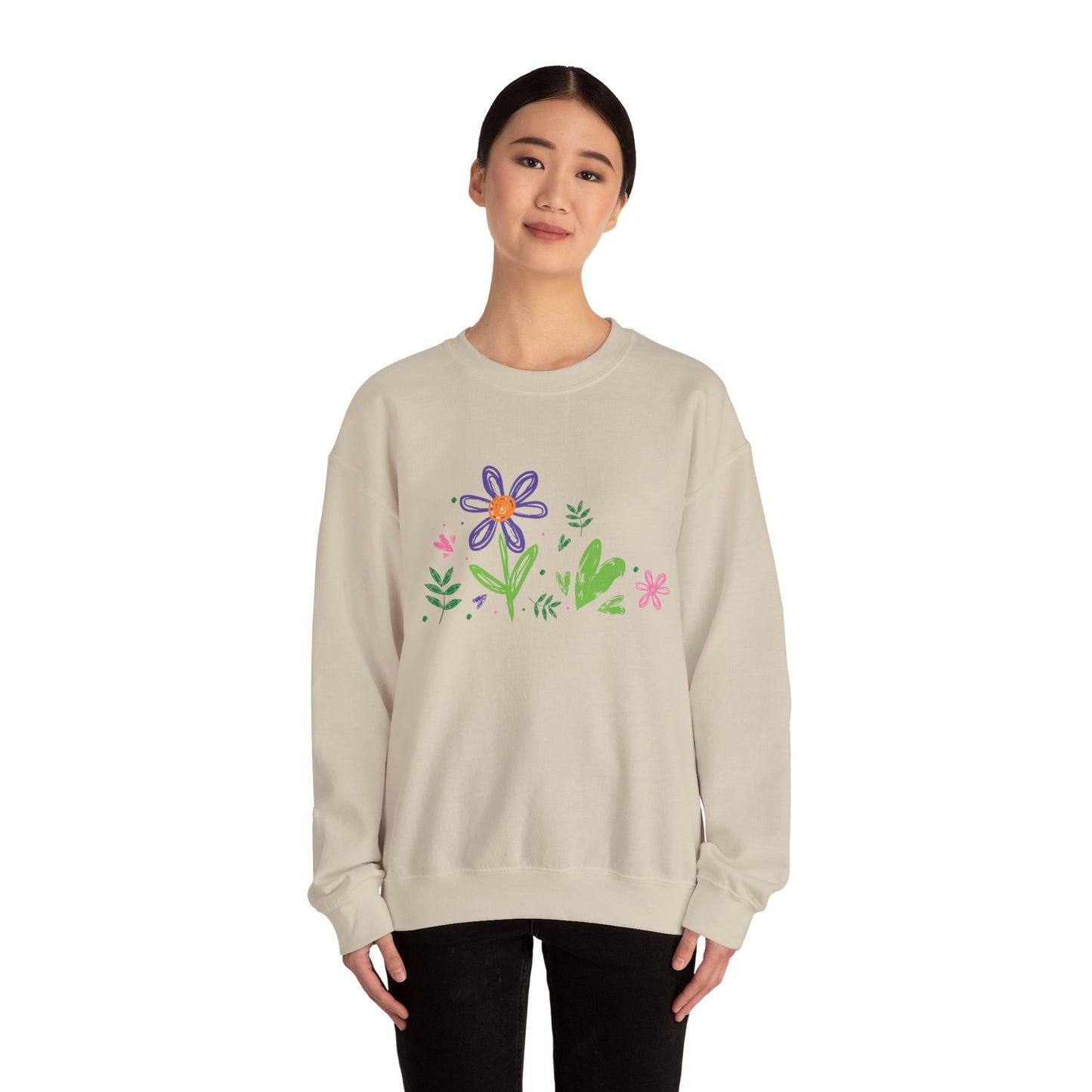 Floral Chic Artisanal Sweatshirt