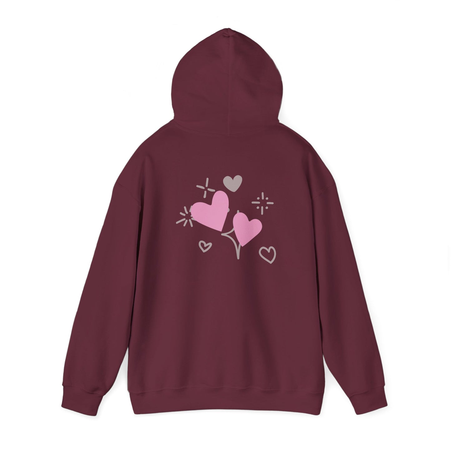 Cozy Heart-Themed Hooded Sweatshirt