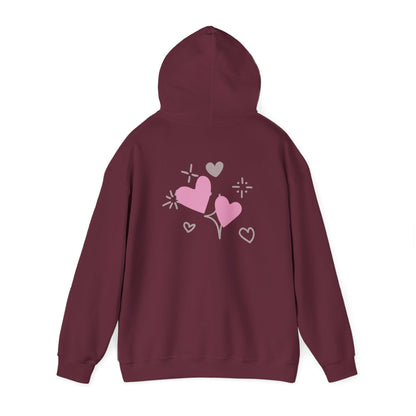 Cozy Heart-Themed Hooded Sweatshirt