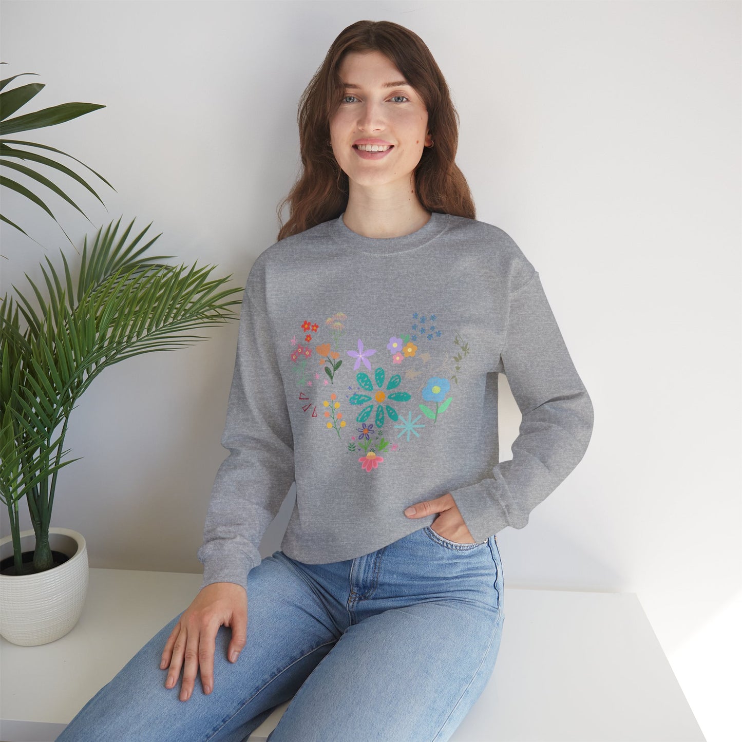 Floral Crewneck Sweatshirt