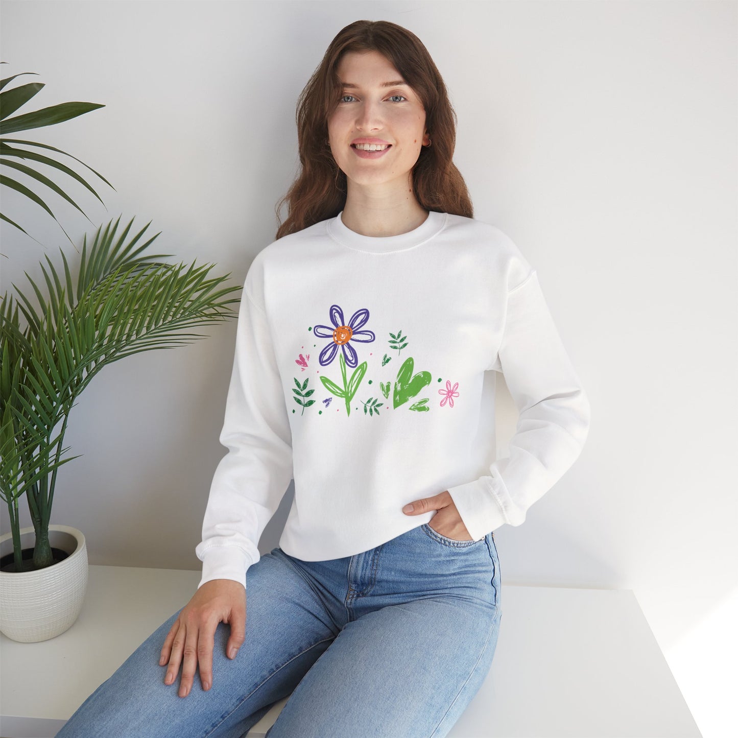 Floral Chic Artisanal Sweatshirt