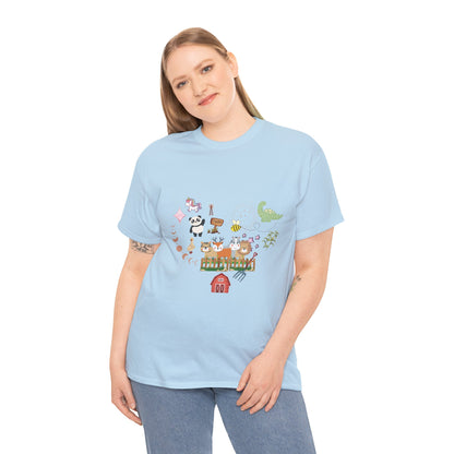 Farm Illustrations Unisex Heavy Cotton Tee