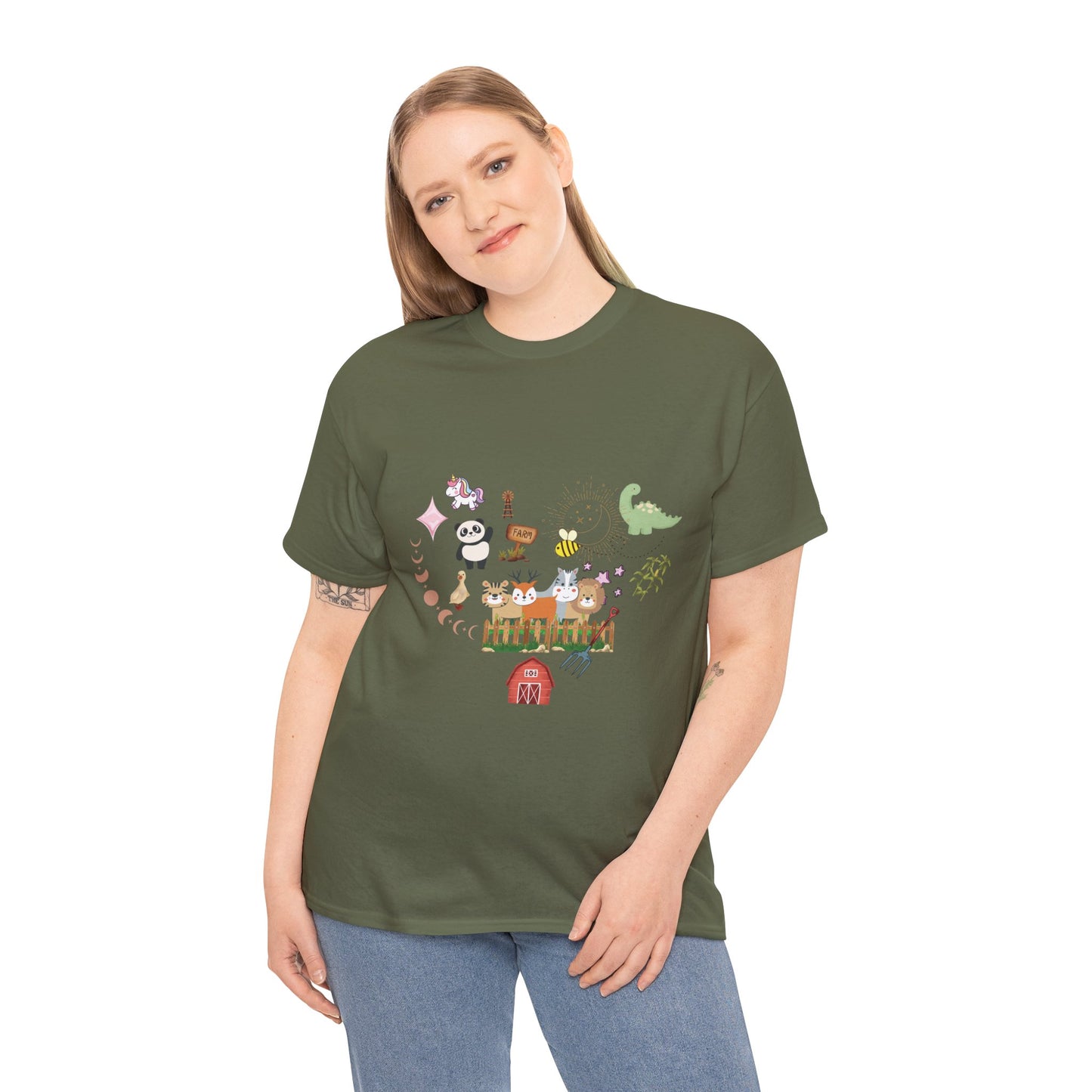 Farm Illustrations Unisex Heavy Cotton Tee