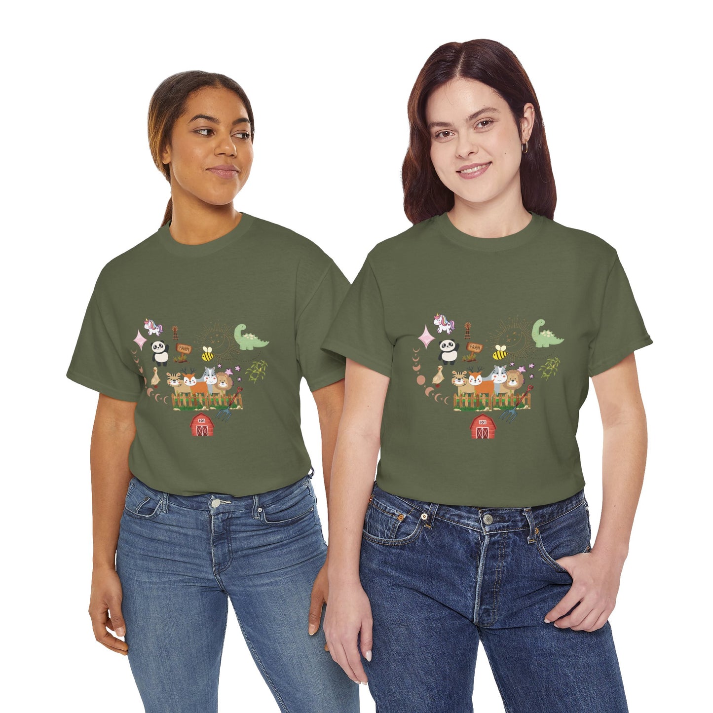 Farm Illustrations Unisex Heavy Cotton Tee