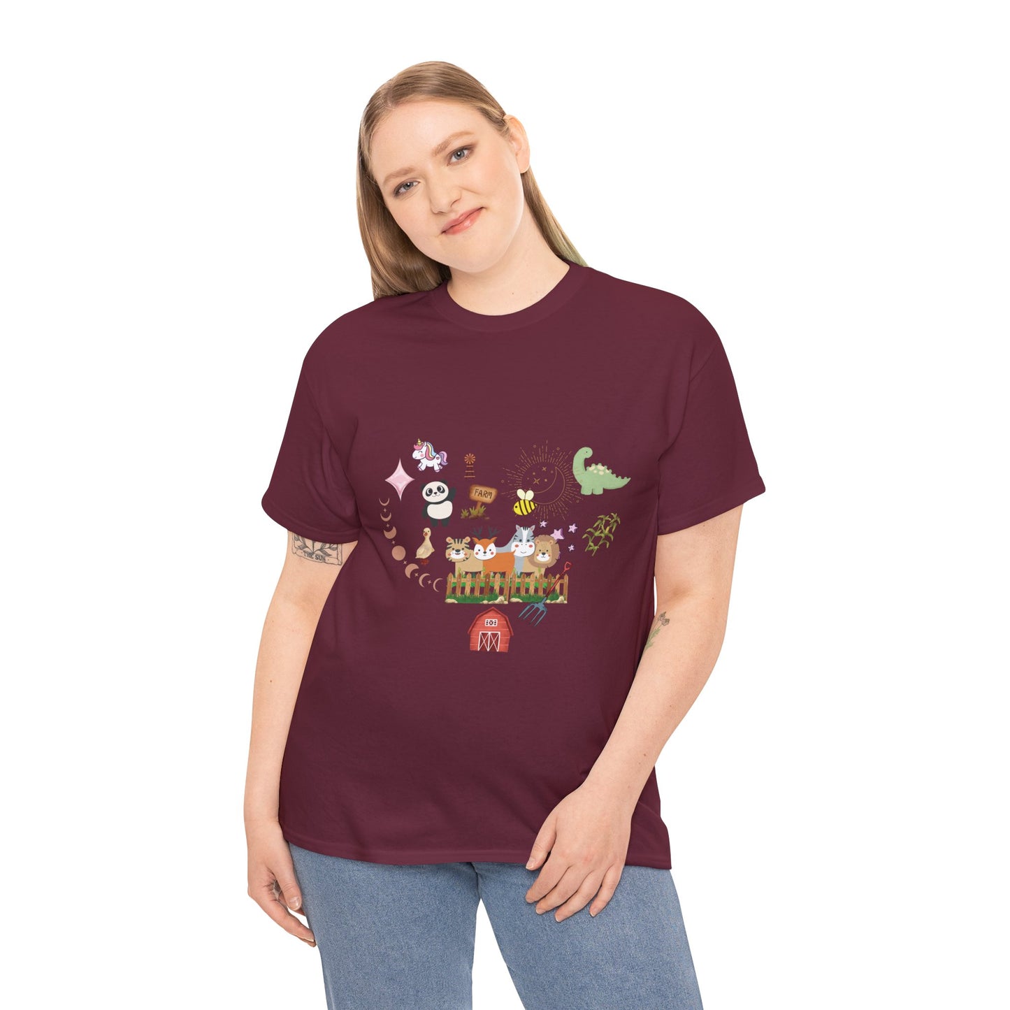 Farm Illustrations Unisex Heavy Cotton Tee