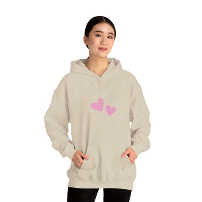 Cozy Heart-Themed Hooded Sweatshirt