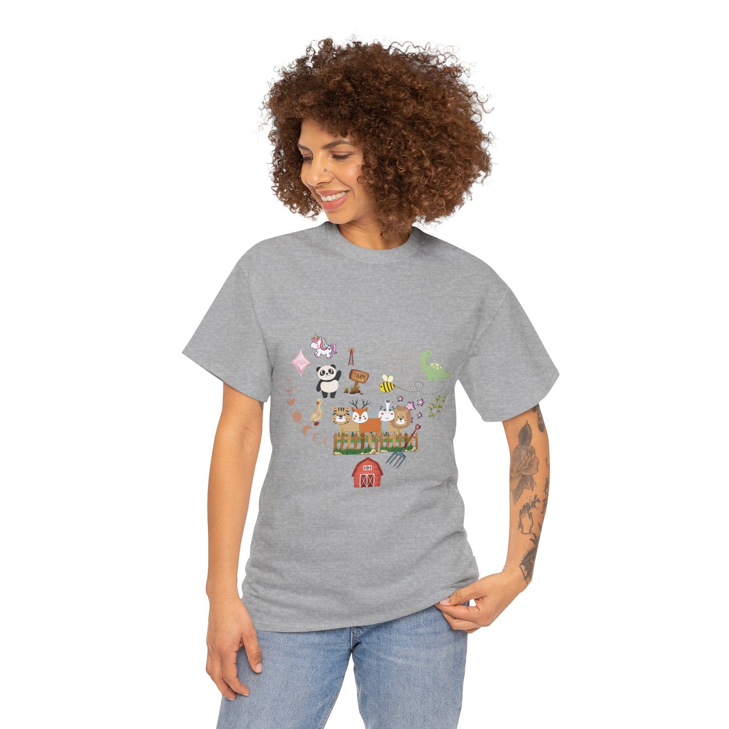 Farm Illustrations Unisex Heavy Cotton Tee