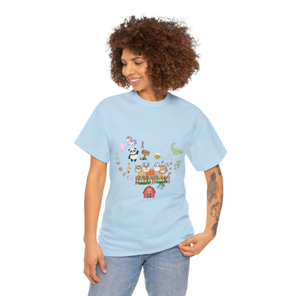 Farm Illustrations Unisex Heavy Cotton Tee