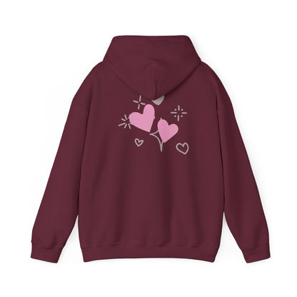 Cozy Heart-Themed Hooded Sweatshirt