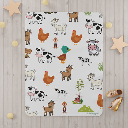 Farm Animals Toddler Blanket