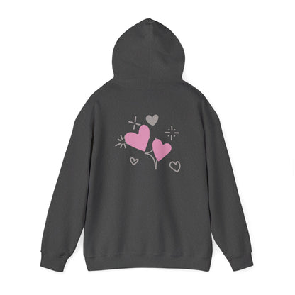 Cozy Heart-Themed Hooded Sweatshirt