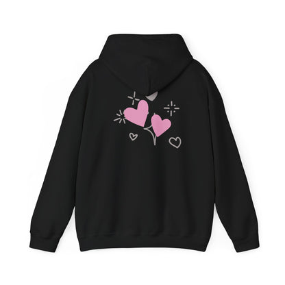 Cozy Heart-Themed Hooded Sweatshirt