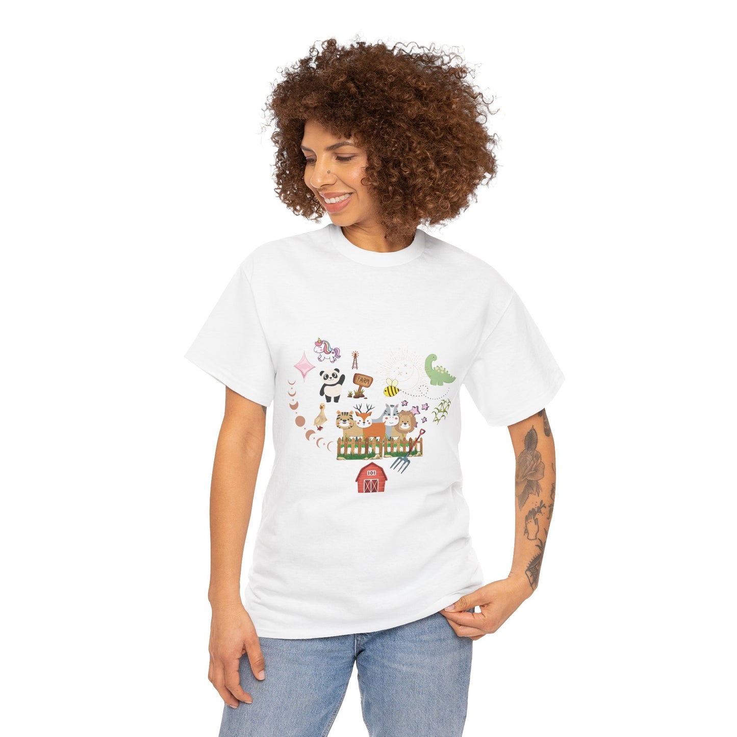Farm Illustrations Unisex Heavy Cotton Tee