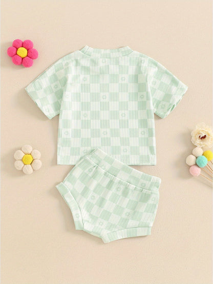 2 Piece Summer Checkerboard Set