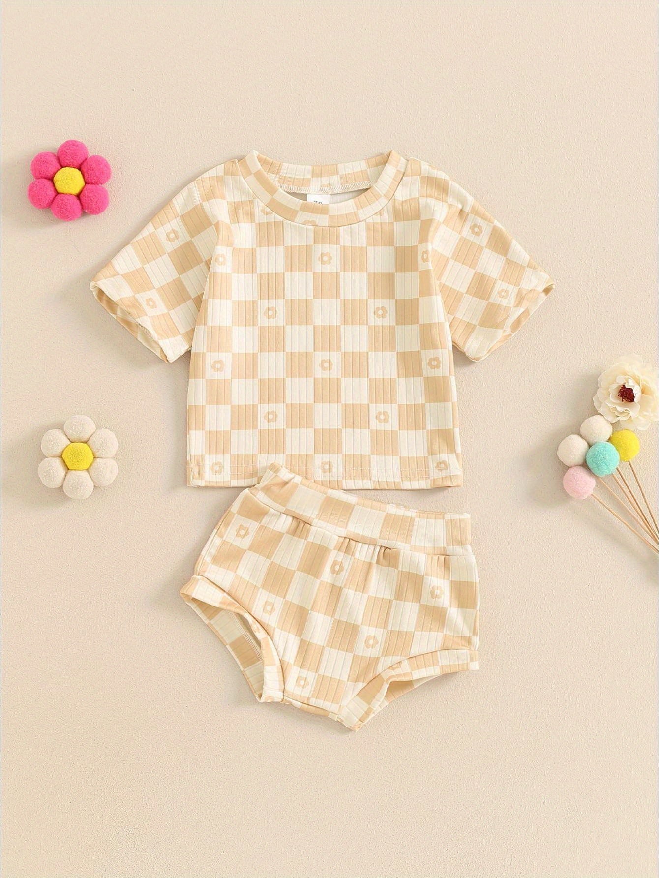 2 Piece Summer Checkerboard Set