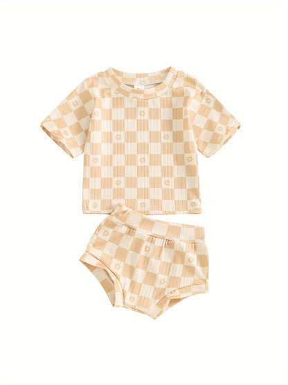 2 Piece Summer Checkerboard Set