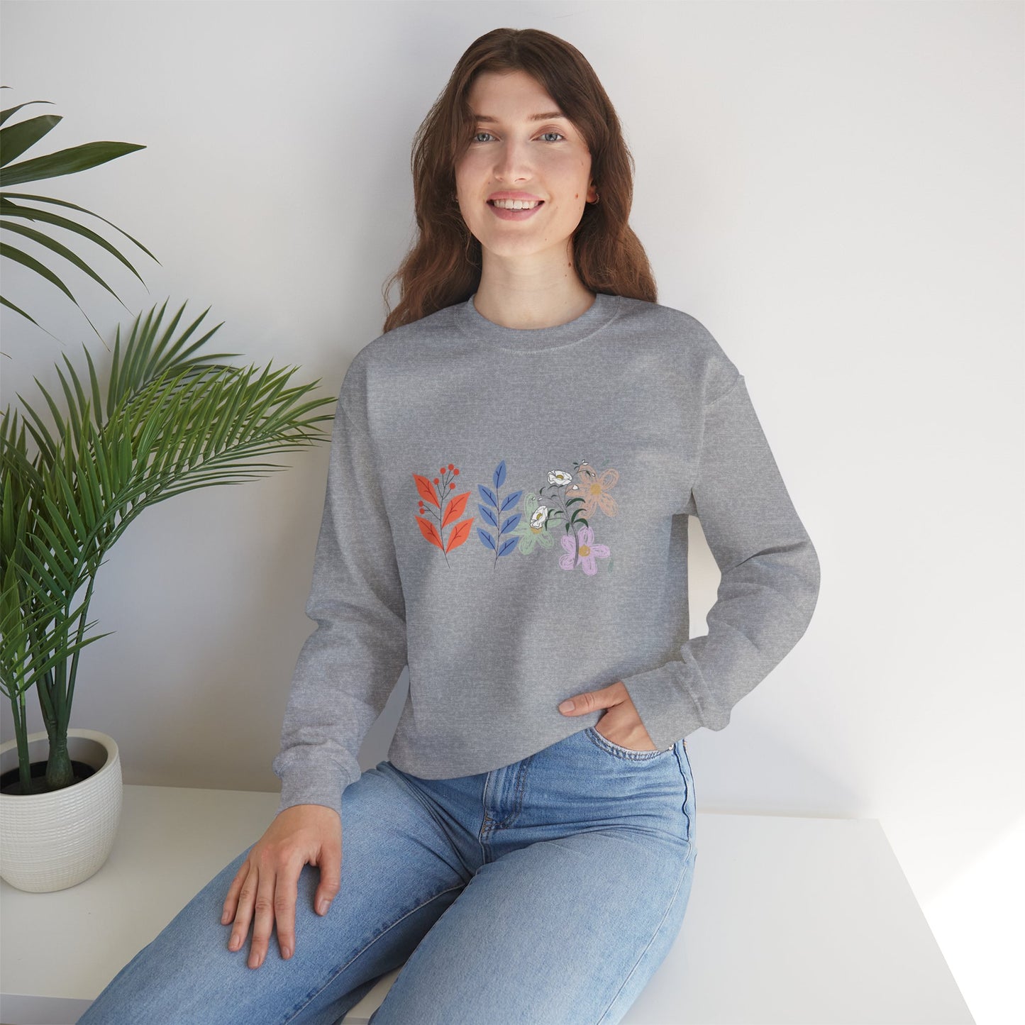Floral Chic Artisanal Sweatshirt