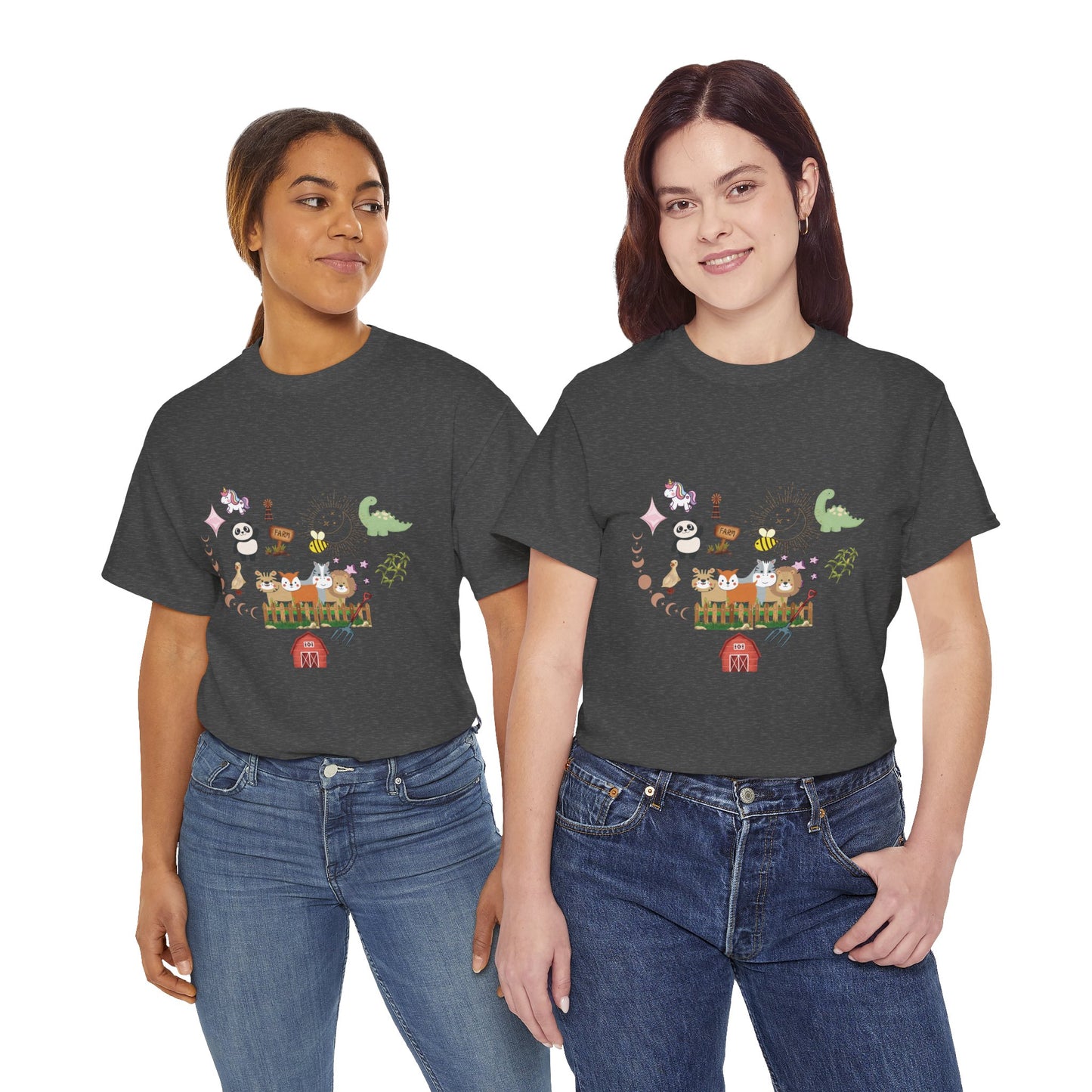 Farm Illustrations Unisex Heavy Cotton Tee