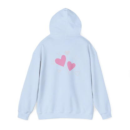 Cozy Heart-Themed Hooded Sweatshirt