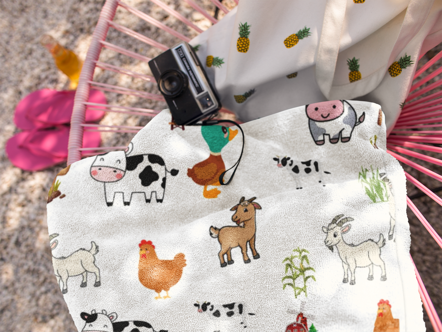 Farm Animals Toddler Blanket