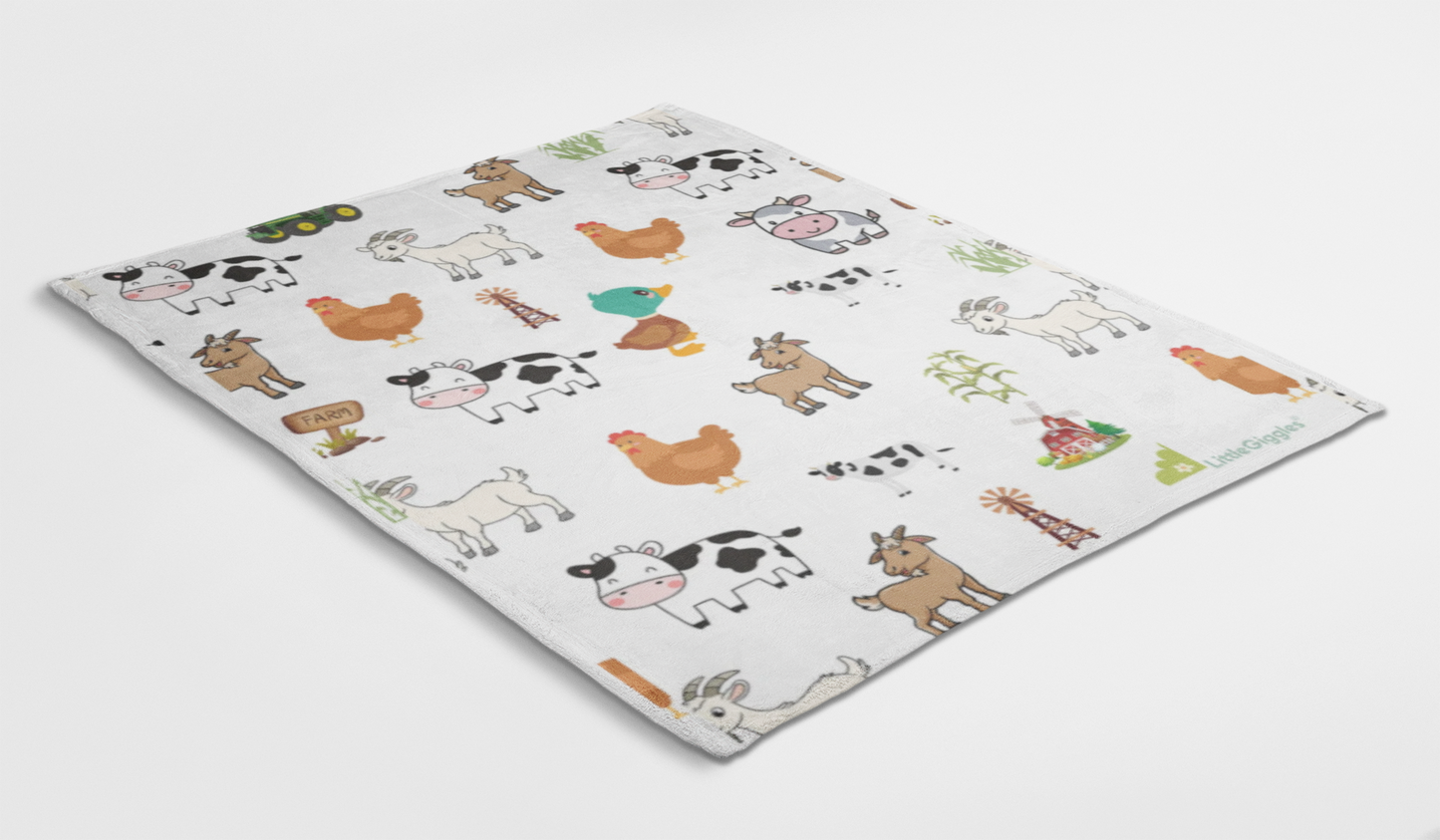 Farm Animal Baby Blanket