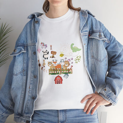 Farm Illustrations Unisex Heavy Cotton Tee