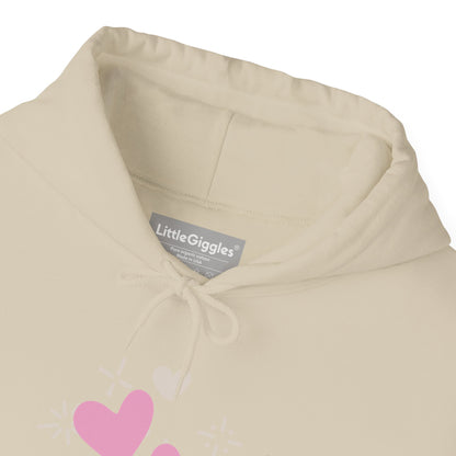 Cozy Heart-Themed Hooded Sweatshirt