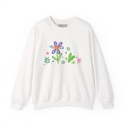 Floral Chic Artisanal Sweatshirt