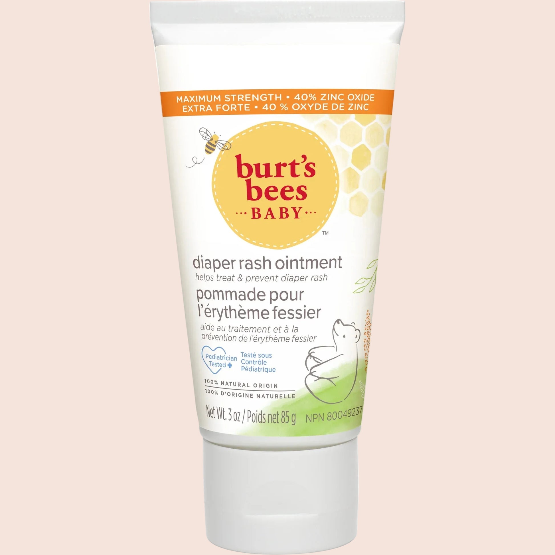 Baby 100% Natural Origin Diaper Rash Ointment, 3 Ounce Tube