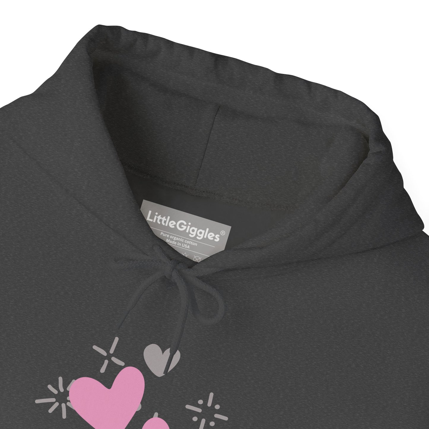 Cozy Heart-Themed Hooded Sweatshirt