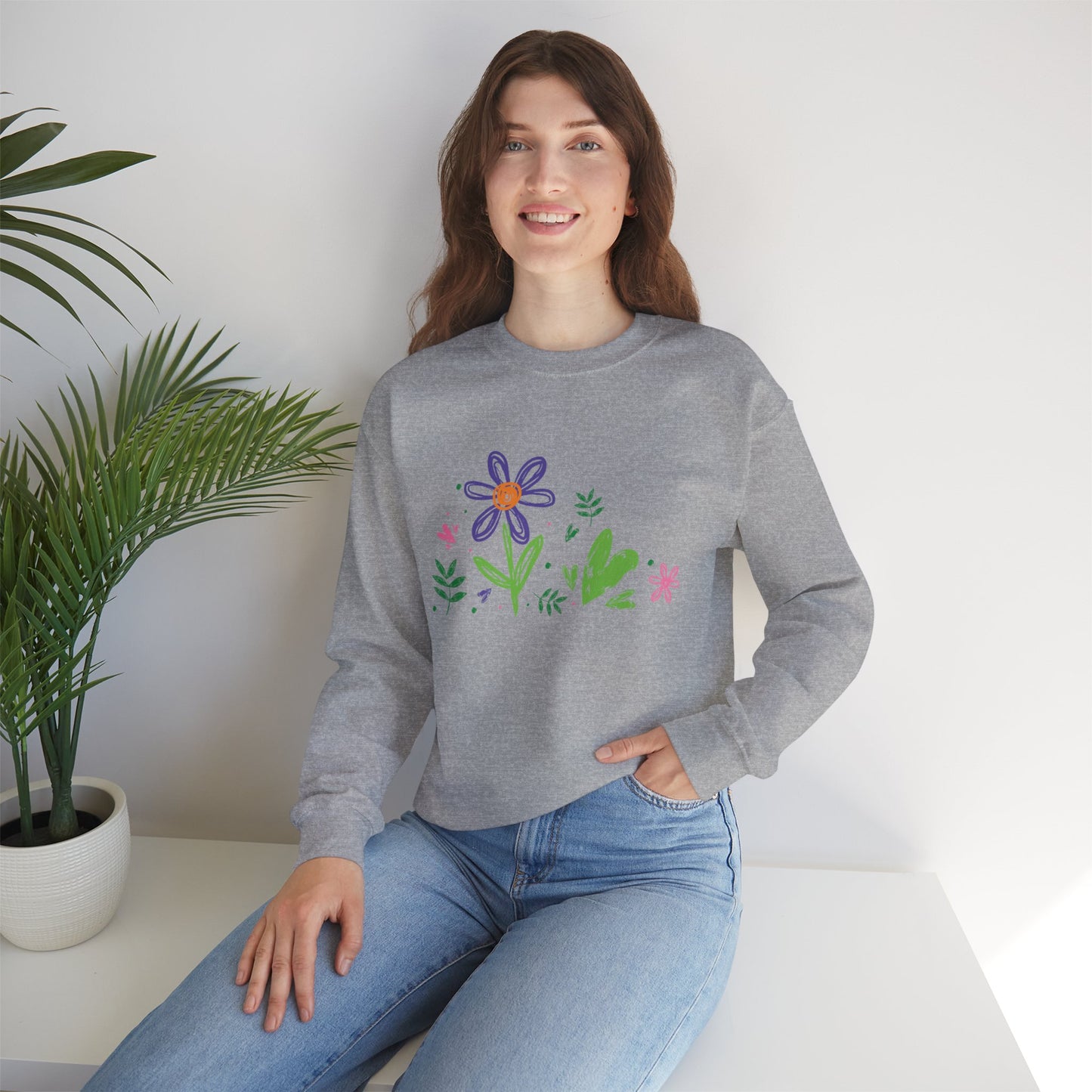 Floral Chic Artisanal Sweatshirt