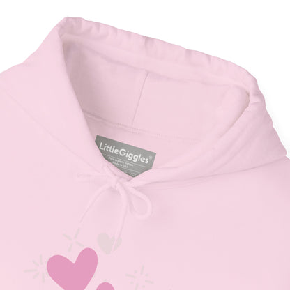 Cozy Heart-Themed Hooded Sweatshirt
