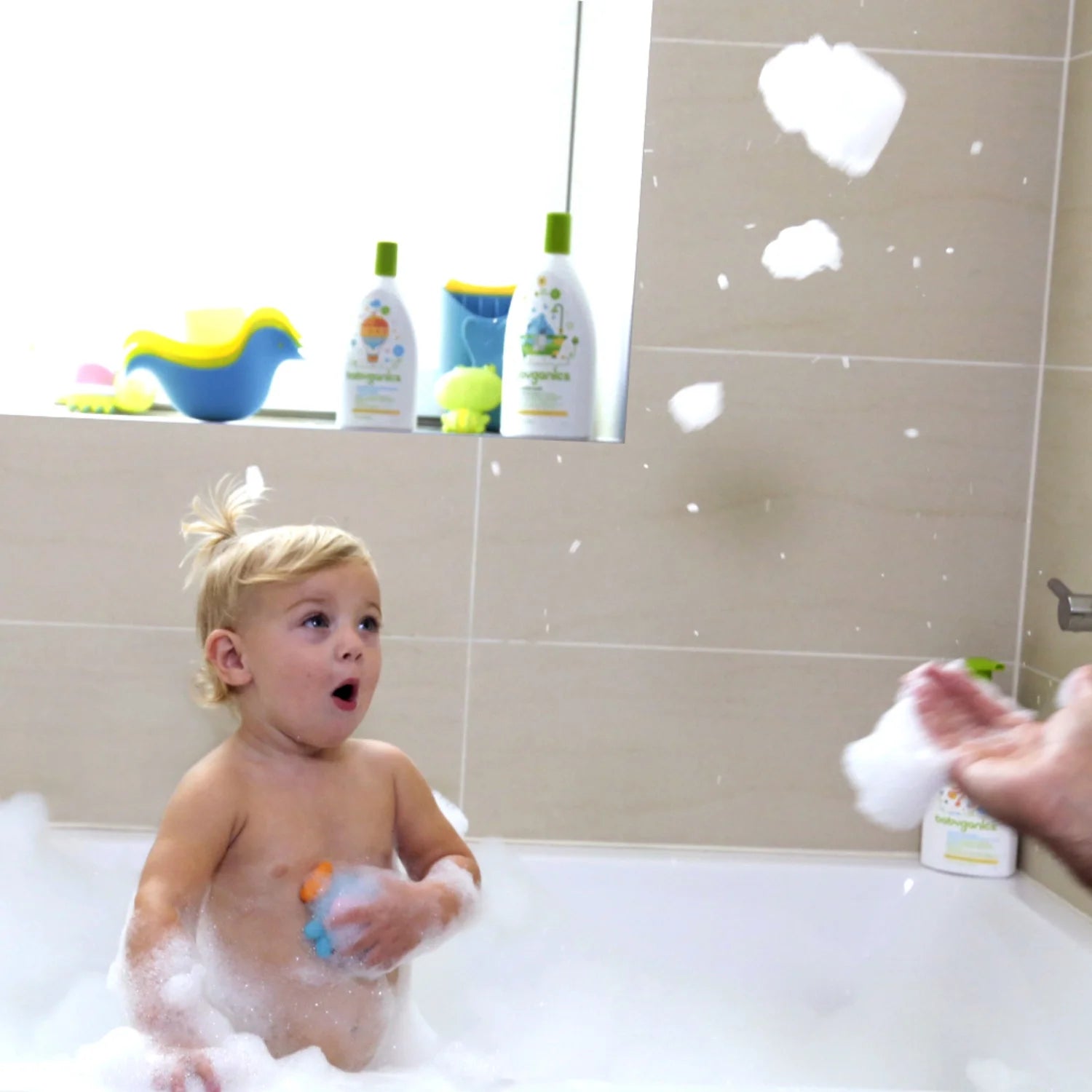 Baby Shampoo + Body Wash Pump Bottle, Chamomile Verbena, 7Oz