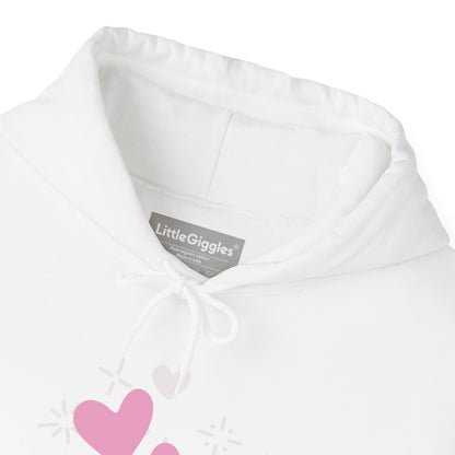 Cozy Heart-Themed Hooded Sweatshirt
